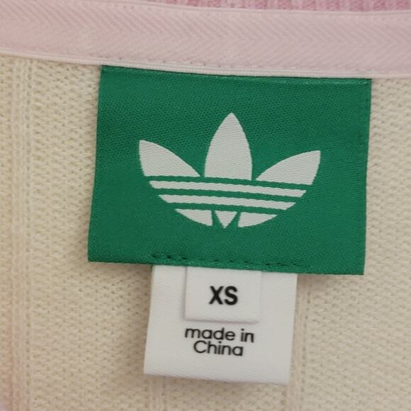 Adidas Longsleeve Cable Knit Pullover Sweater Cashmere Wool Sz XS Preppy Golf - Picture 14 of 16